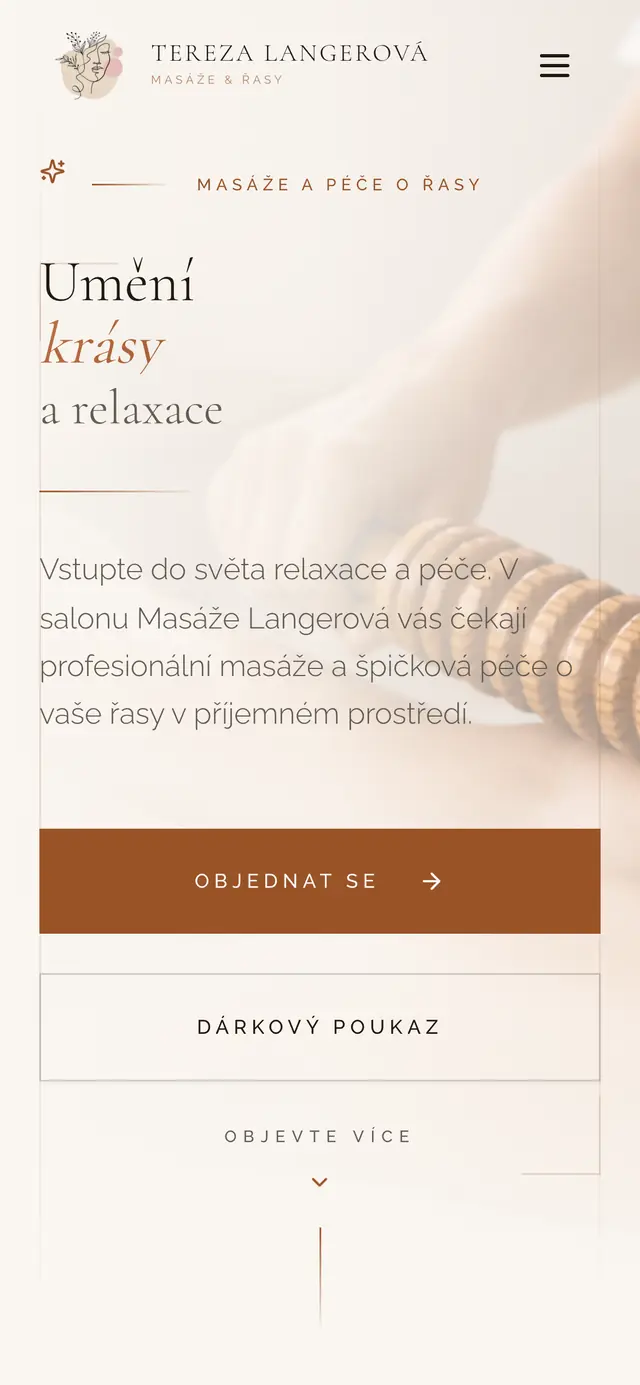 Web salonu Tereza Langerová na telefonu